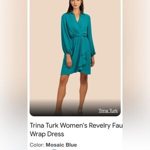 Trina Turk Revelry Faux Wrap Dress. Size 2. NWT. GORGEOUS!